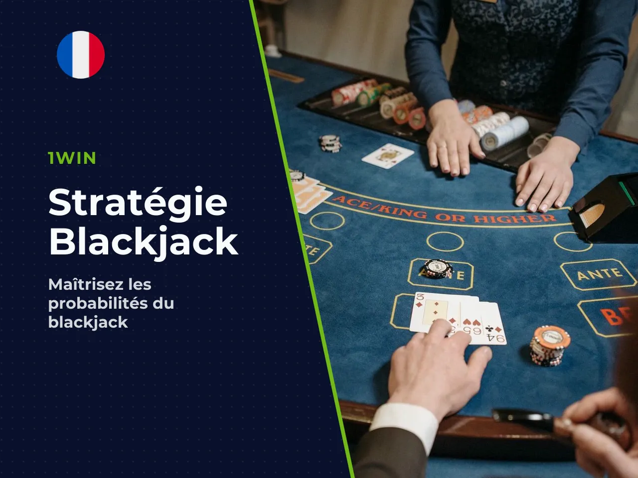 Tirer, rester, doubler, séparer et assurance. L'essence du jeu de blackjack repose sur vos décisions face aux probabilités mathématiques liées à la carte du croupier :