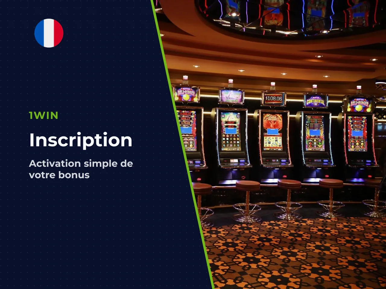 Créer un compte et entrer le code bonus 1win. La première démarche se réalise en cliquant sur le bouton d'inscription. Une fenêtre s'ouvre, demandant les coordonnées de base. Elle intègre immédiatemen