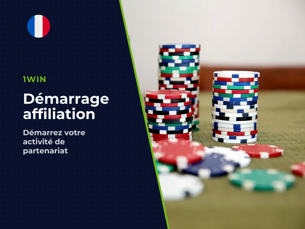 Les étapes après l'approbation de votre compte. Une fois votre candidature validée (comptez 24 à 48 heures), voici la séquence : 1. **Accédez au tableau de bord** sur partners.1win.com. C'est votre ce